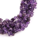 6-8mm Amethyst Beads Natural Stone Gravel Gemstone Chips Beads For Jewelry Making 34"