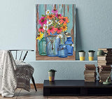 5D Diamond Painting, Flower Full Drill Diamond Art, Diamond Painting Kits for Adults Home Wall Decor Gift 12x16 inch