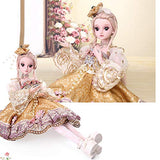 Realistic Reborn Dolls BJD 19 Jointed Girl Play House Can Dressup for Child Birthday Xmas Present 60Cm/23.6 Inch HMYH