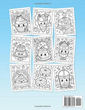 Kawaii Sweet Treats Coloring Book: Cute Dessert, Cupcake, Donut, Candy, Ice Cream, Chocolate, Food, Fruits Easy Coloring Pages for Toddler Girls, Kids and Adult Women