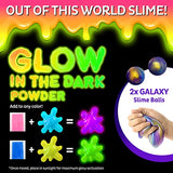 Brain Blast SlimeWiz, DIY Cristal Slime Kit, for Girls Boys, 18 Slimes, 2 Galaxy Balls, 2 Glow in The Dark Powder, Slime Tools, Slime Supplies, 12 Molds and More, Kids Ages 5+,Multi,50(SK-60)