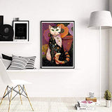 DIY 5D Diamond Painting Kit Full Drill, Cute cat Crystal Rhinestone Full Diamond Embroidery Pictures Arts Craft for Home Wall Decor