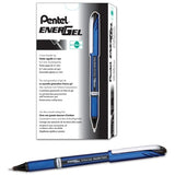 Pentel EnerGel NV Liquid Gel Pen, 0.5mm, Fine Line Capped, Needle Tip, Black Ink, Box of 12