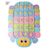Simplicity Children's Caterpillar, Turtle, and Dinosaur Rag Quilt Sewing Patterns, One Size