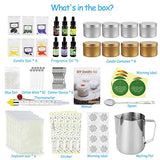 DIY Candle Making Kit, Soy Wax DIY Candle Craft Tools, 81 Pieces Candle Making Kit for Adults, Including Spice, Candle Cores, Furnaces, Tins, Dyes, Sticks, Thermometers, Gift for Adults
