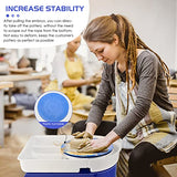 NantFun Upgraded Pottery Wheel Machine with Bat, 25cm 350W Pottery Forming Machine with Removable Basin, Punching Turntable Bat and 14Pcs DIY Clay Tools, Ideal for Ceramic Clay Art Craft 110V