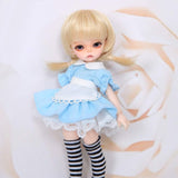 1/8 BJD Doll, Children's Creative Toys 6.7 Inch 17Cm 19 Ball Jointed SD Dolls with Full Set Clothes Shoes Wig Makeup, Fashion Dolls Best Gift for Girls