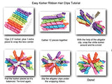 Korker Ribbon for Crafts - HipGirl 2.5 Inch Grosgrain Curled Korker Ribbon for Hair Bow Making,