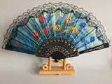 Tomixxx (1 Dozen 12 Pieces Spanish Floral Folding Hand Fans Gift Size 9" Wholesale