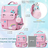 Unicorn Girls Backpacks for School Princess Bowknot Kids Bookbags Boys Dinosaur Backpack (Small, Pink)