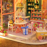 DIY Dollhouse Miniature Kit with Furniture, 3D Wooden Miniature House , 1:24 Scale Miniature Dolls House Kit S05