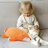 Niuniu Daddy Stuffed Animal Fox Plush Toy Pillow for Kids 11.8In Kawaii Soft Cuddly Hugging/Body Pillow Chrimas/Birthday Gift for Girls Boys
