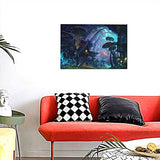Psychedelic Fantasy Mushroom Trippy 12x18 Inch Decorative Arts Oil Painting On Canvas Hd Modern Home Posters Picture Walking Wall Artwork for Living Room Bedroom Decoration Gift Framed Or Frameless
