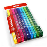 Stabilo PointMax Nylon Tip Fineliner - 0.8mm - Wallet of 9 - Assorted Colours