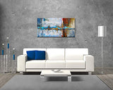 Large Abstract Canvas Wall Art Print Decor for Living Room Bedroom Abstract Picture White Gray Artwork Moder Home Office Decoration 24x48