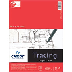 Canson 702-321 Pro-Art 9-Inch by 12-Inch Tracing Paper Pad, 50-Sheet
