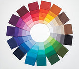 Connecting Threads Color Wheel Premium Precut Quilting Fabric Bundle 5" Charm Squares (True Rainbow)