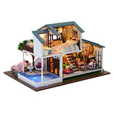 HMANE Dollhouse Miniature 3D Assembly DIY Kit Creative House Kit with LED London Holiday Best Gifts for Women and Girls - Without Dust Cover, Car and Christmas Bag