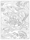 Creative Haven Magnificent Mermaids Coloring Book (Creative Haven Coloring Books)