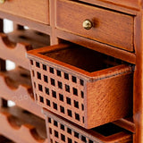 Odoria 1:12 Miniature Storage Kitchen Cabinet Dollhouse Furniture Accessories