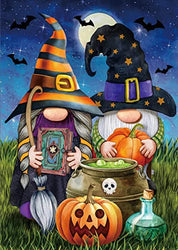 Halloween Diamond Painting Kits for Adults - Gnome Diamond Art Kits for Adults Beginners, DIY Full Drill Diamond Dots Paintings with Diamonds 5D Crystal Gem Art and Crafts for Adults 12X16inch
