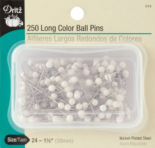 Dritz 111 Color Ball Pins, Multicolor
