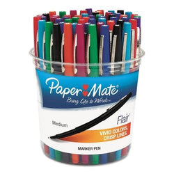 Paper Mate Flair Felt Tip Marker Pen, Assorted Ink, Medium, 48 Pens/Set (PAP4651)