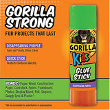 Gorilla Kids Disappearing Purple School Glue Stick, 6 Gram Stick, Bulk Pack of 60