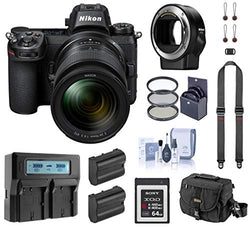 Nikon Z6 FX-Format Mirrorless Digital Camera w/NIKKOR Z 24-70mm f/4 S Lens, Complete Bundle with FTZ Mount Adapter, 64GB XQD Card, 2 Extra Battery and Accessories