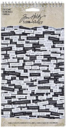 Chitchat Word Stickers by Tim Holtz Idea-ology, Black and White Matte Cardstock, 1088 Stickers, TH92998