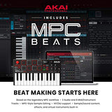 Akai Professional MPK Mini Play | Standalone Mini Keyboard & USB Controller With Built In Speaker, MPC Style Pads, On board Effects, 128 Instrument & 10 Drum Sounds, & Software Suite Included