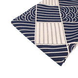 RayLineDo 100% Cotton Linen Printed Fabric Navy Check Style Patchwork Tablecloth 150cm wide - Price