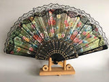 Tomixxx (1 Dozen 12 Pieces Spanish Floral Folding Hand Fans Gift Size 9" Wholesale