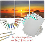 Daveliou Canvas Panels 8 x 10 inch - Art Pack of 10 Artist Canvas Panel Boards - Triple Primed Super Value for Painting