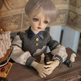 MEESock Lovely Boy BJD Doll 1/4 SD Dolls 16.7 Inch Ball Jointed Doll DIY Toys, with Clothes Shoes Wig Makeup, for Girls