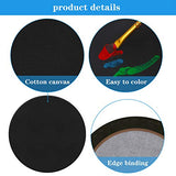 Ruisita 4 Pack Round Pre-Stretched Canvas Primed Canvas Boards for Painting Artist Canvas Professional Stretched Boards for Acrylic Painting Oil Painting, Black