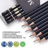 MARKART Professional Drawing Sketching Pencil Set - 14 Pieces Art Drawing Graphite Pencils(12B - 4H), Ideal for Drawing Art, Sketching, Shading, Artist Pencils for Beginners & Pro Artists