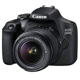 Canon EOS 2000D DSLR Camera with 18-55mm Lens + Canon EOS Bag + Sandisk Ultra 64GB Card + Cleaning Set and More (International Model) (Renewed)