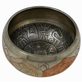 5.5 Inches Hand Painted Metal Tibetan Buddhist Singing Bowl Musical Instrument for Meditation with Stick and Cushion