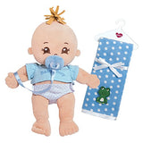 Adora My First Baby Boy Soft Plush Cuddly Play Doll with Polka Dot Fleece Blanket Bundle, 14"