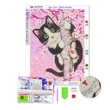 Fancy Fang DIY 5D Cat Diamond Painting Kit Number Cats Digital Crystal Rhinestone Embroidery Picture Cross Stitch Home Christmas Wall Decoration Gift 11.8×15.7In