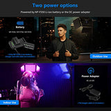 Neewer 2 Packs P200 RGB LED Video Light Battery Kit with APP Control - CRI97+ 360°Full Color RGB Light Preset 9 Scenes with U-Bracket/Barndoor/LED Display/for YouTube, Outdoor Photography