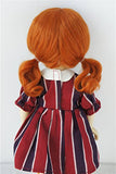 JD426 6-7'' 16-18CM Twin Curly Pony Mohair BJD Wigs 1/6 YOSD Doll Accessories (Carrot)