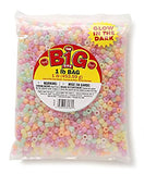 Darice Glow in The Dark Pony Beads, 1-Pound Bag, Assorted Glow (2 Pack)