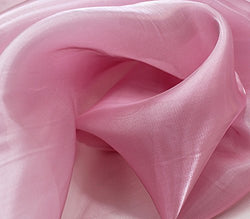 Organza Crystal Fabric Solid 45" Wide Sold By The Yard (PINK)