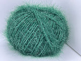 Sparkle Soft Green - Ice Yarns Metallic Lurex Nylon Eyelash Yarn 50gr 153yds,Green, Sparkly