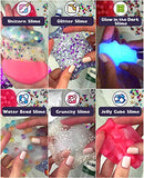 Unicorn Slime ! Glow in The Dark Slime! Slime Making Kit for Girls and Boys (100+ Pieces). Cool Toppings for Endless Slime Combos! Arts and Crafts for Girls!