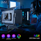 GVM RGB LED Video Light with Bluetooth Control, 880RS 60W Photography Lighting kit Dimmable LED Panel with LCD Screen, 3 Packs Studio Light for YouTube, Streaming, Gaming, 8 Applicable Scenes, CRI97