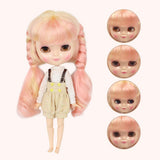ASDAD BJD Nude Doll 1/6 SD Doll Blyth Nude Doll Happiness Days New Dbs Doll Azon Joint Body Small Chest with A Braidfull Set of Clothes Shoes Hand Set and Standing