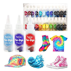 DIY Tie Dye Kits, 24 Colors Fabric Dye Kit for Kids Adults Tie Dye Supplies for Party Gift (24 Colors)